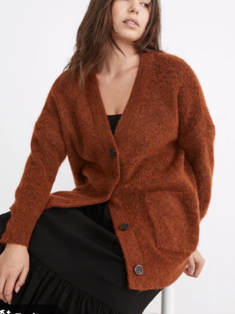 Madewell Fall/Autumn Cowan Rust Cardigan- Women's XS